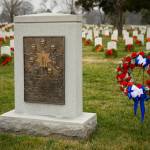 The Space Shuttle Challenger Memorial is seen after a wreath laying ceremony that was part of NASA's Day of Remembrance, Thursday, Jan. 26, 2012, at Arlington National Cemetery. Credits: NASA/Bill Ingalls