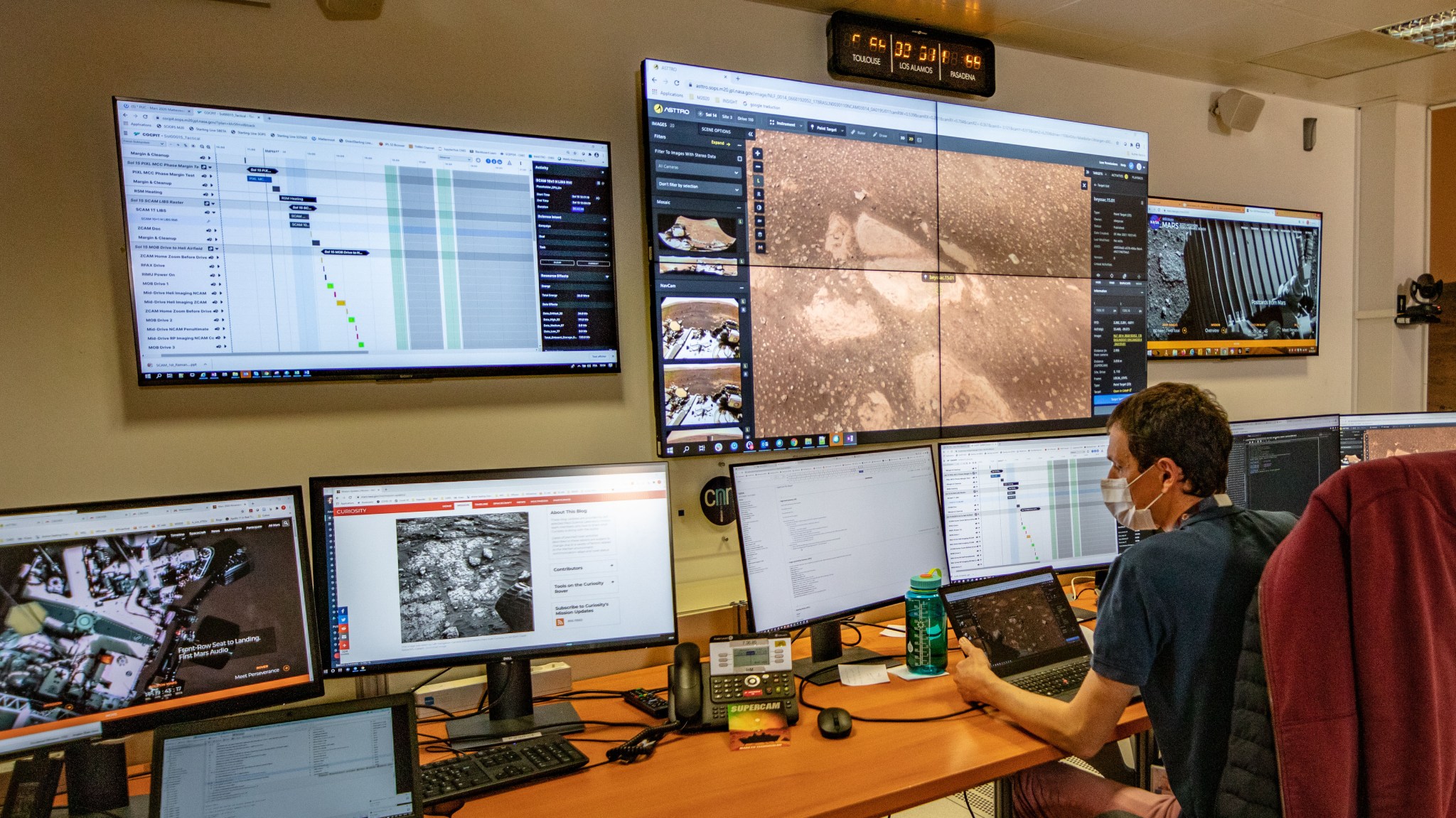 The Mars 2020 team uses COCPIT at the French Operations Center for Science and Exploration at the National Center for Space Studies field center in Toulouse, France.