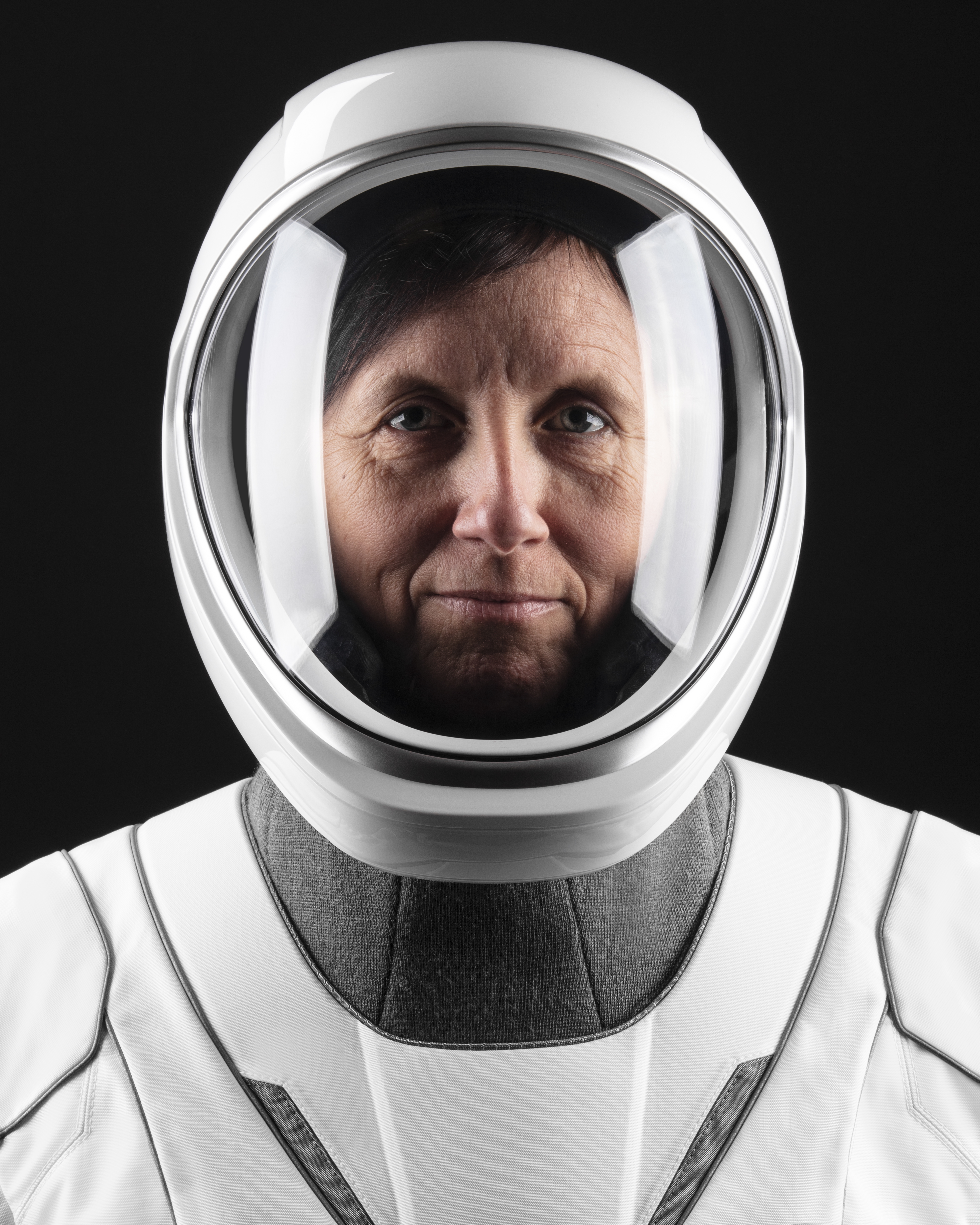 NASA's SpaceX Crew-1 Mission Specialist Shannon Walker is photographed in her SpaceX spacesuit.
