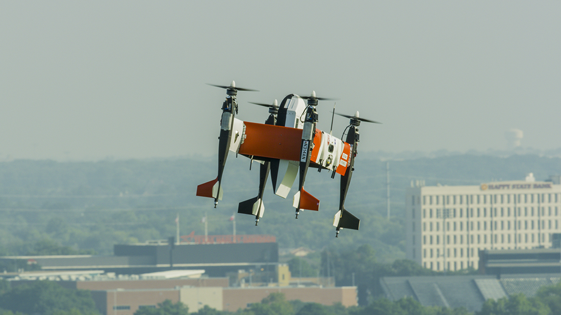 The Bell Textron Inc. APT 70 Unmanned Aircraft System flew for 10 minutes from Bell’s facility 