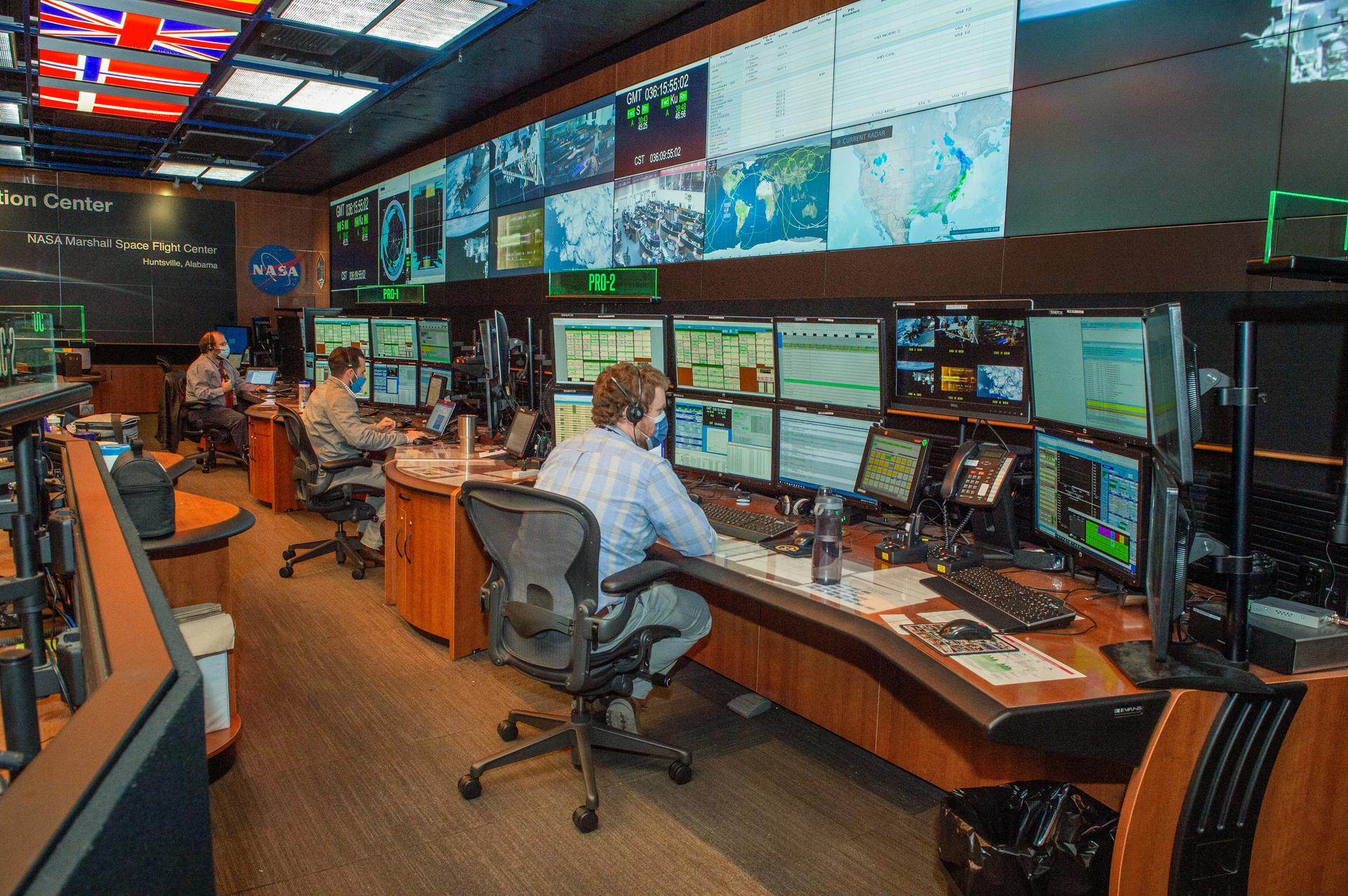The Payload Operations Integration Center, or POIC, at NASA’s Marshall Space Flight Center.