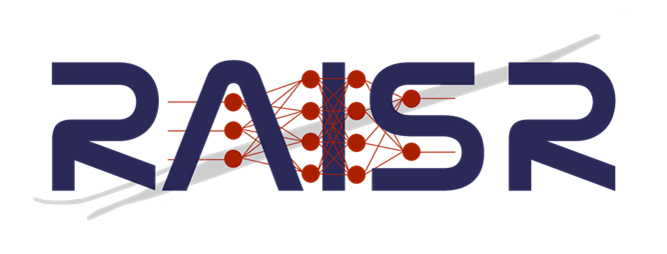 logo text: RAISR with graphics