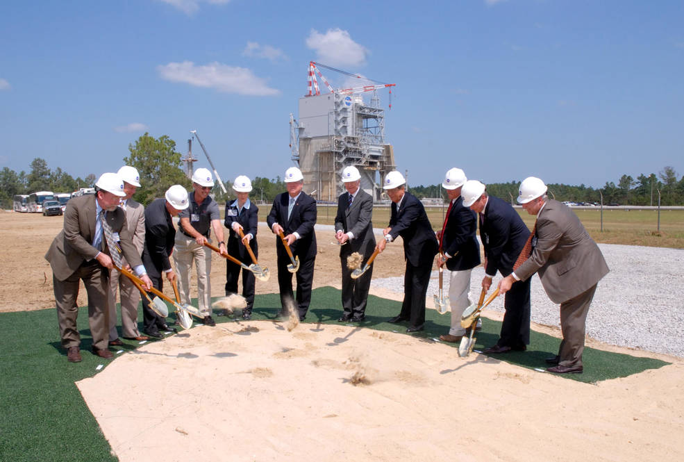 NASA and government leaders break ground on construction of the new A-3 Test Stand
