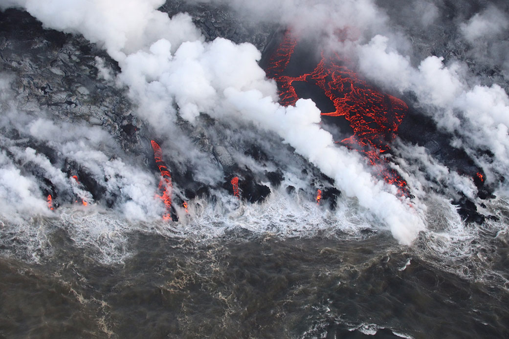 A lava flow from Hawaii’s Kilauea Volcano