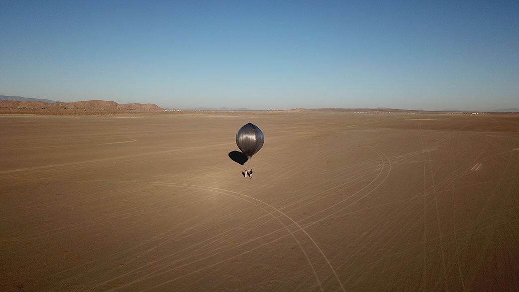 Four “heliotrope” balloons were flown near Ridgecrest, California
