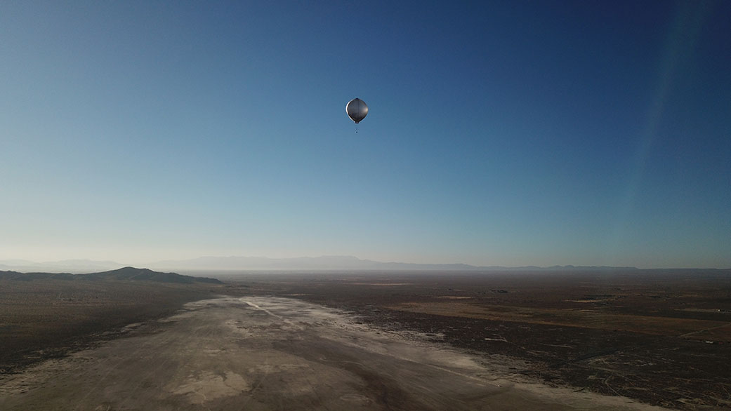 When heated by the Sun, these balloons rise into the atmosphere; at dusk they descend