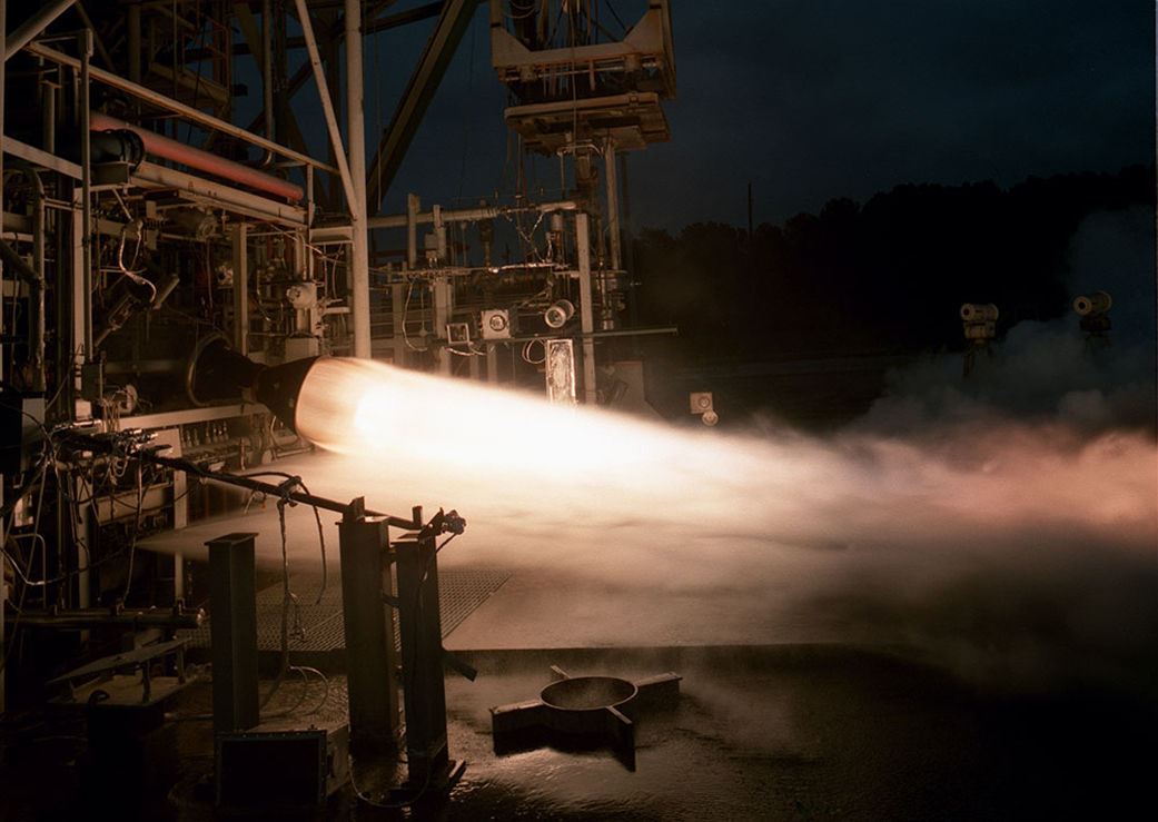 The Fastrac engine was duration tested in Test Stand 116 at NASA’s Marshall Space Flight Center on Jukne 9, 1997.
