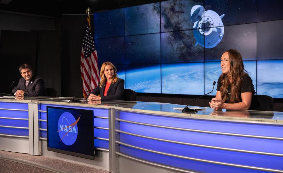 A prelaunch news conference is held at NASA's Kennedy Space Center in Florida on June 2, 2021, in preparation for SpaceX's 22nd cargo resupply mission.