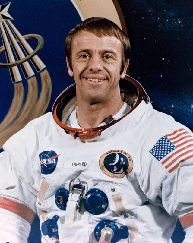 Portrait of the commander of the Apollo 14 mission, Alan Shepard