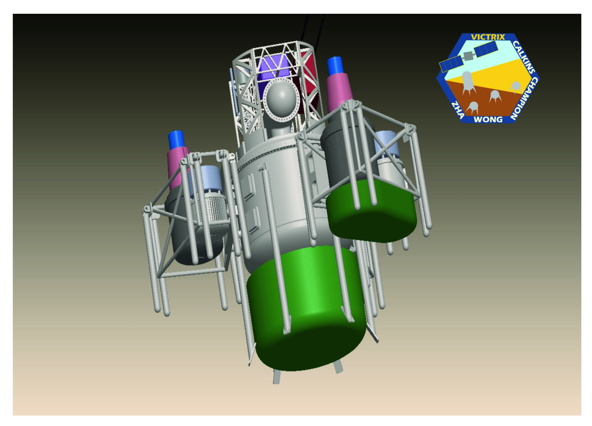 Computer drawing of a lander concept.