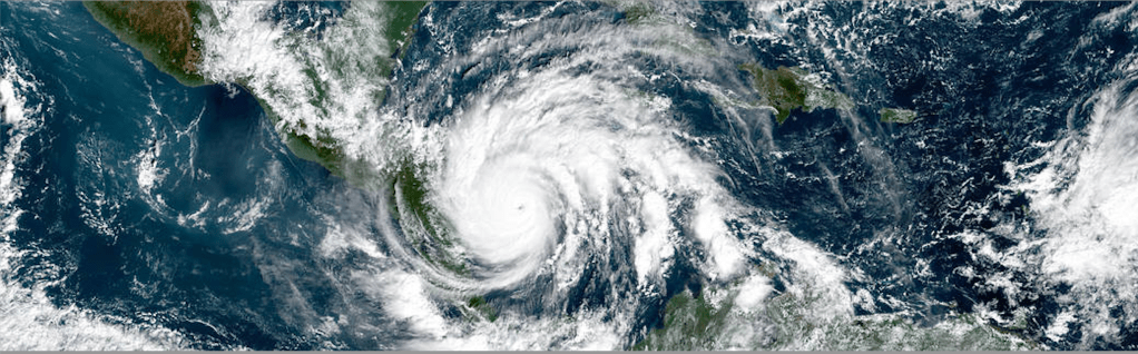 An image of an hurricane Iota