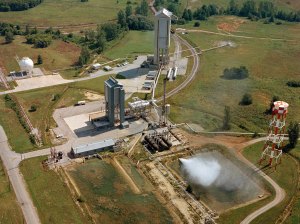 Aerial view of Lewis Research Center in 1966.