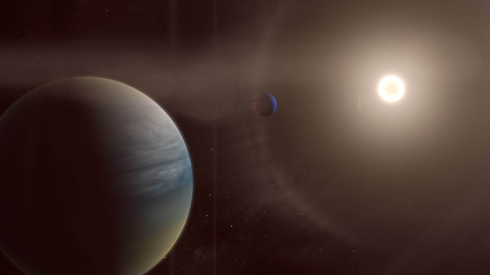 Two gaseous planets orbit the bright star