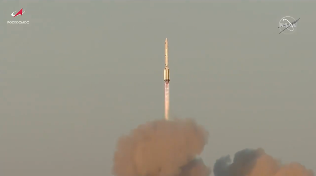 
			Liftoff! Multipurpose Laboratory Module “Nauka” Launches to Space Station - NASA			