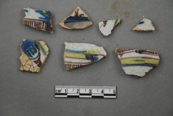 Artifacts retrieved from the ruins of Elliot Plantation on NASA’s Kennedy Space Center in Florida include Spanish majolica fragments, likely produced between the 1730s to the 1750s and imported to the plantation from England.