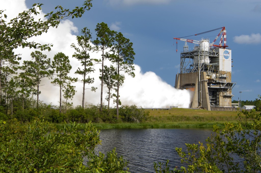 a fifth RS-25 single-engine hot fire July 14