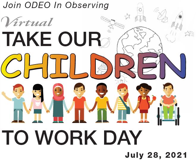 Take Our Children to Work Day 2021 graphic.