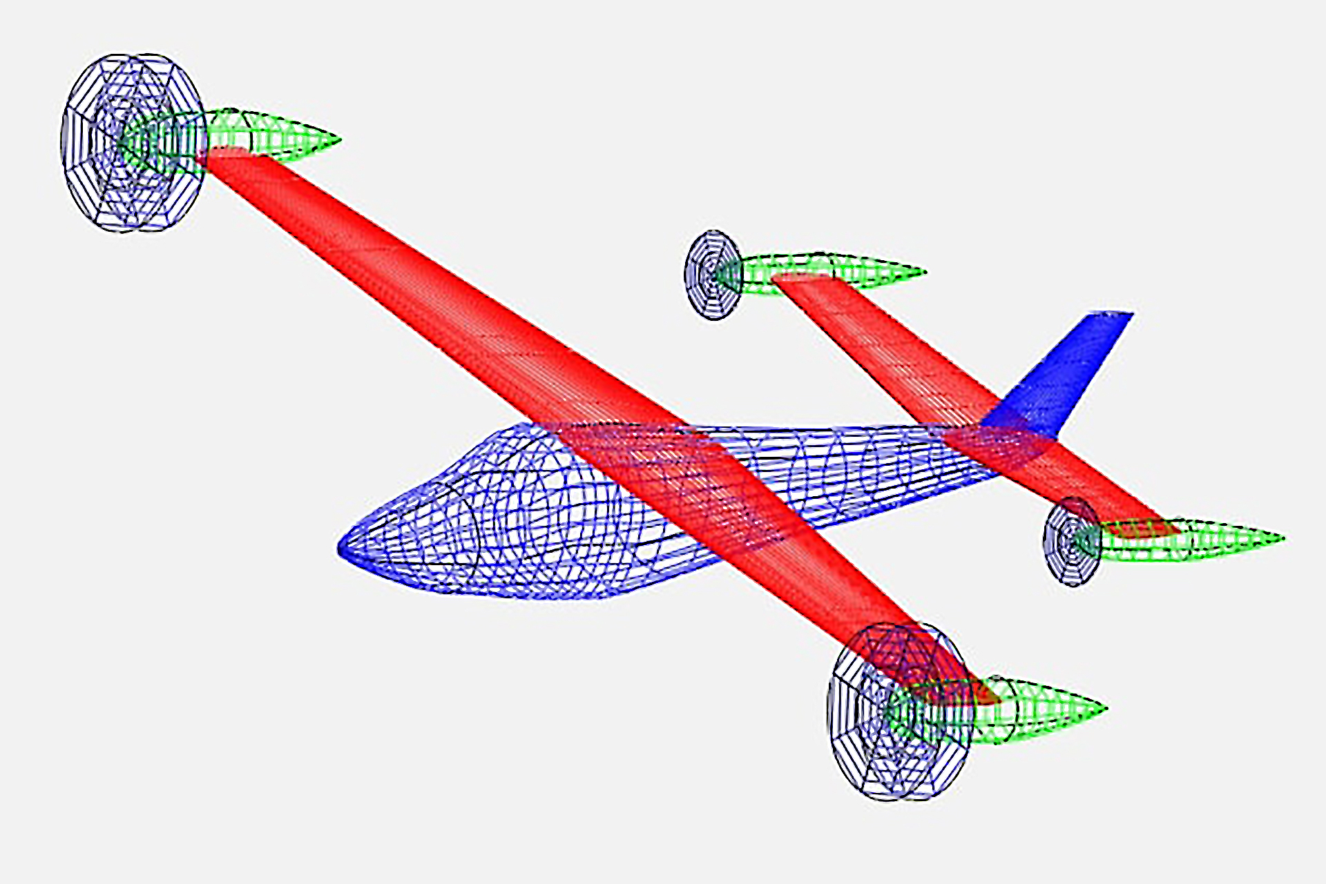 Computer generated graphic of the Xiphos aircraft.