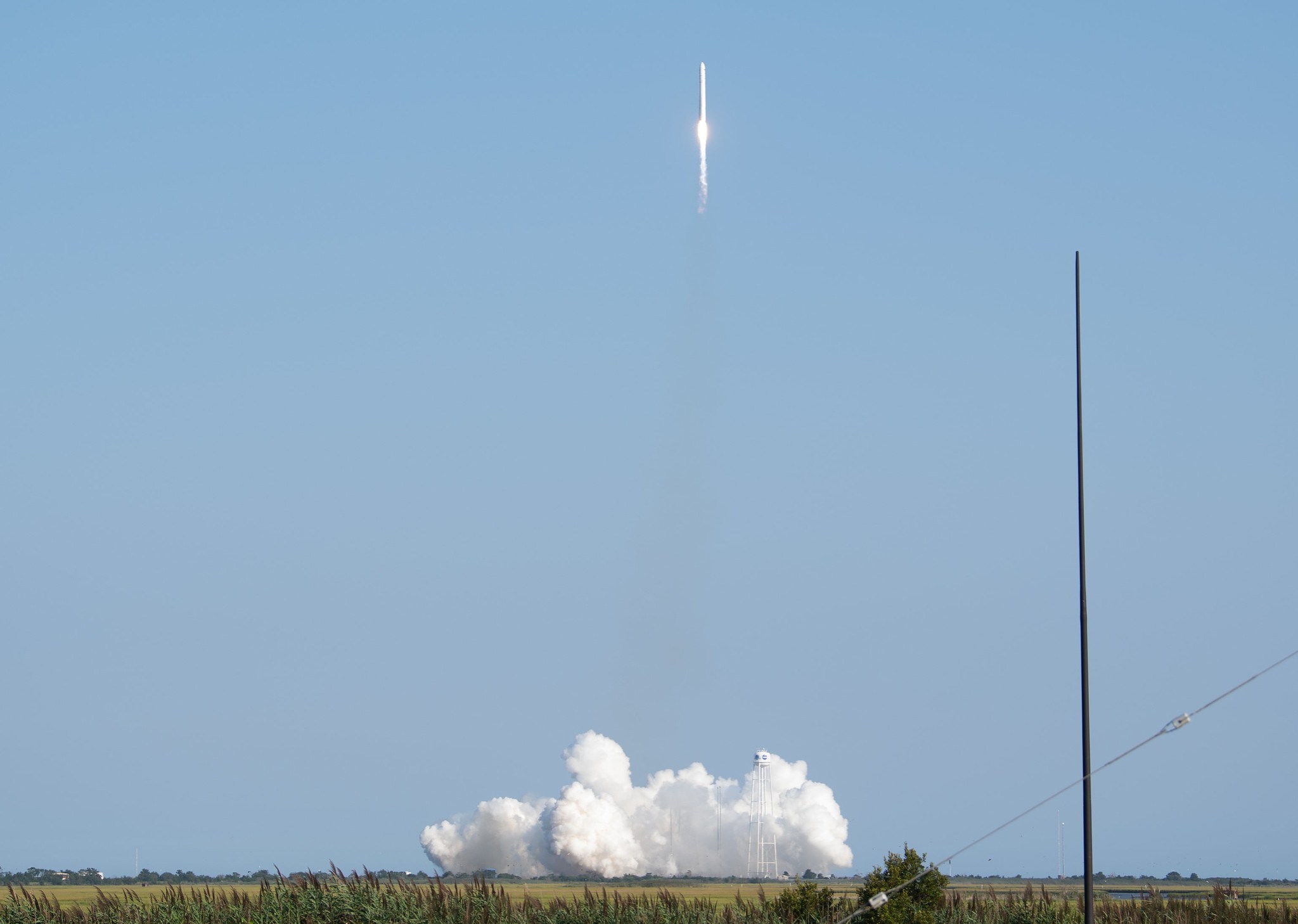 A Northrop Grumman Antares rocket carrying a Cygnus resupply spacecraft launches at 5:01 p.m. CDT on Aug. 10.