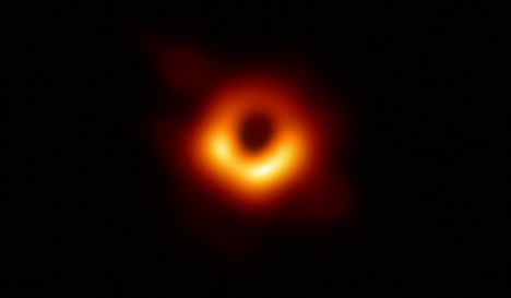 Using the Event Horizon Telescope, scientists obtained an image of the black hole at the center of galaxy M87, outlined by emiss