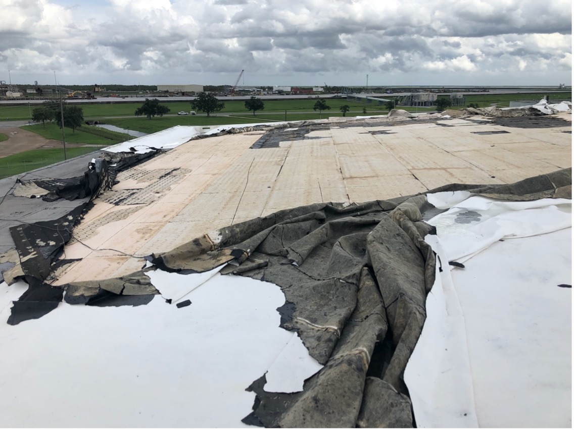 The roof on Building 103 at NASA’s Michoud Assembly Facility