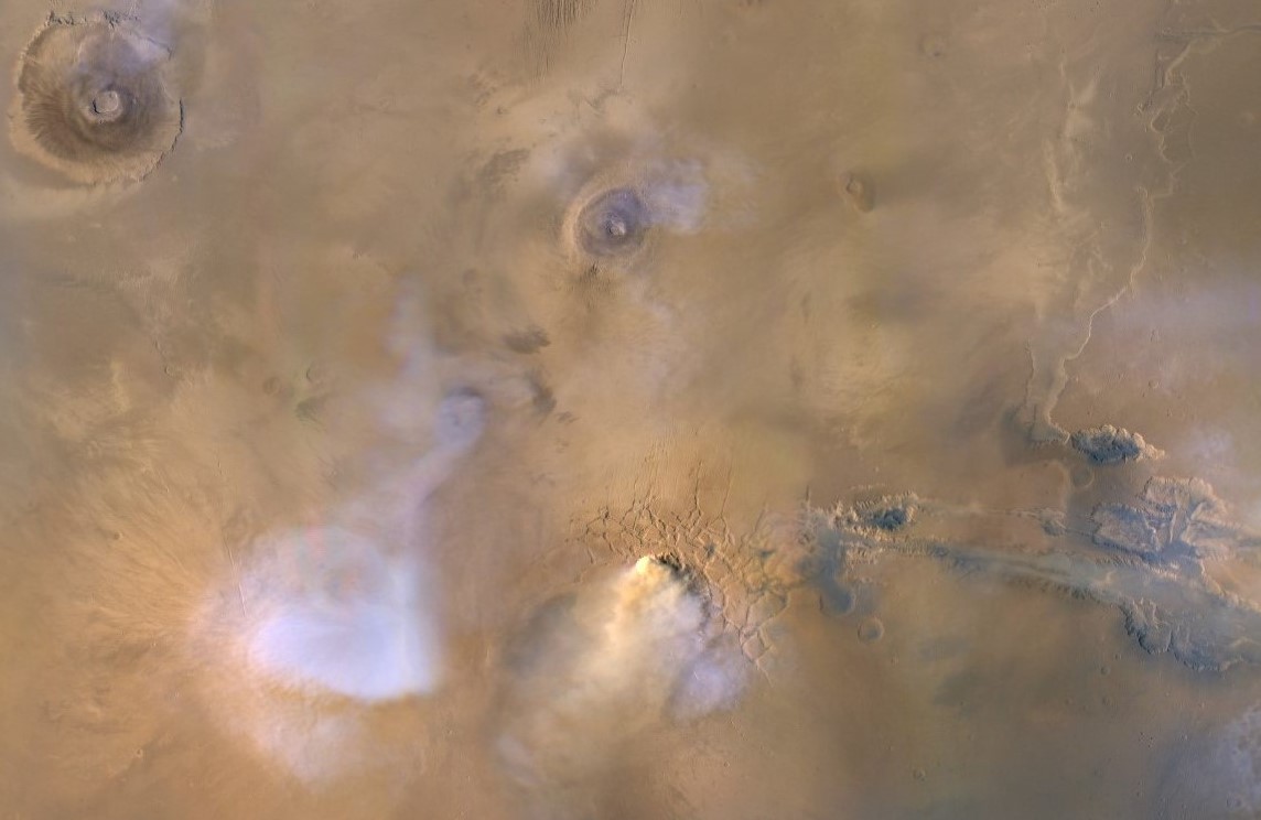 A dust tower on Mars