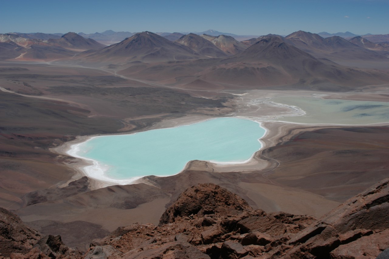 Laguna Verde and Laguna Blanca in Bolivia 