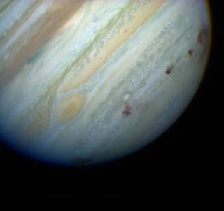 Jupiter with Shoemaker-Levy comet collision