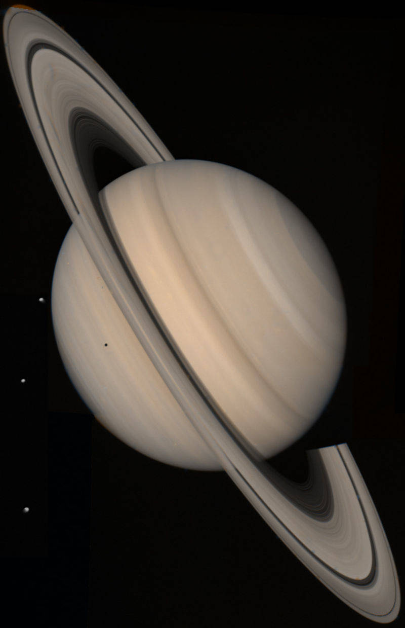 voyager_2_saturn_6_flyby_saturn_13_m_miles_tethys_and_shadow_dione_rhea_aug_4_1981