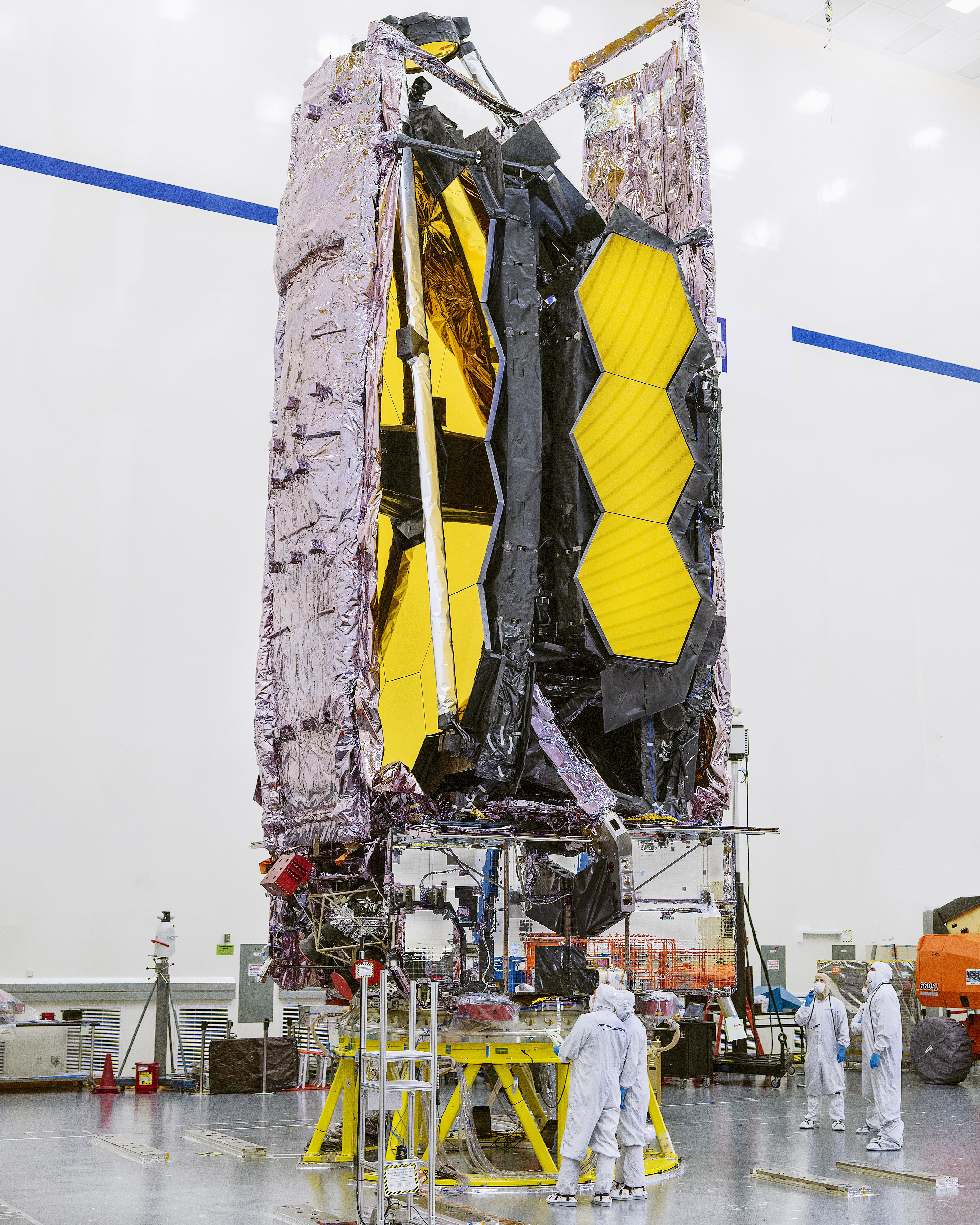 NASA’s James Webb Space Telescope being prepped for shipment to its launch site.
