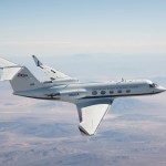 Armstrong G-III aircraft in flight.