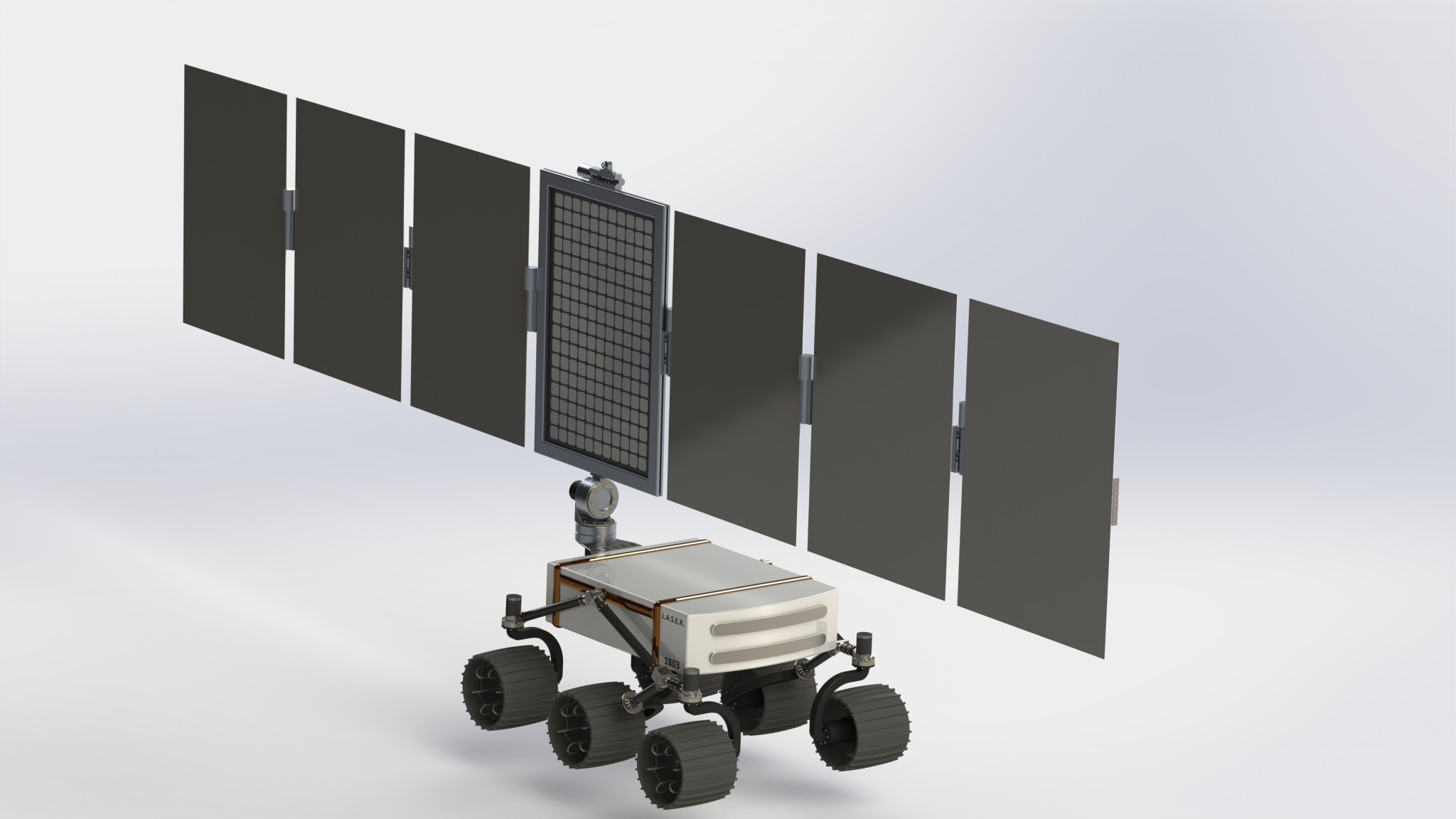 Render of the fully deployed Redirector heliostat