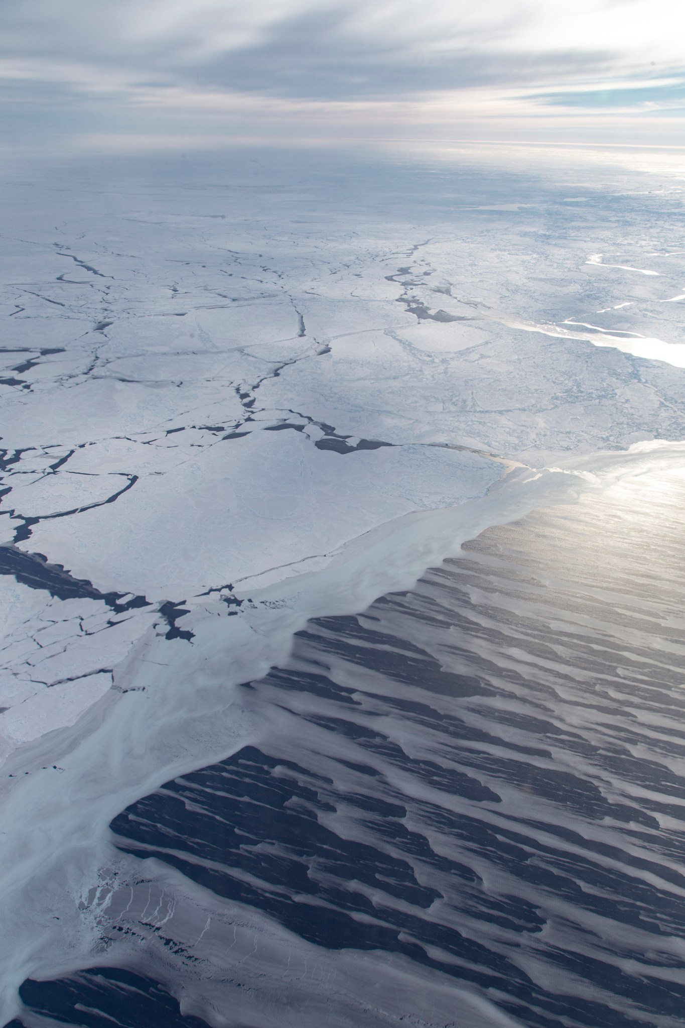 The western edge of the North Water Polynya, April 3, 2019. 