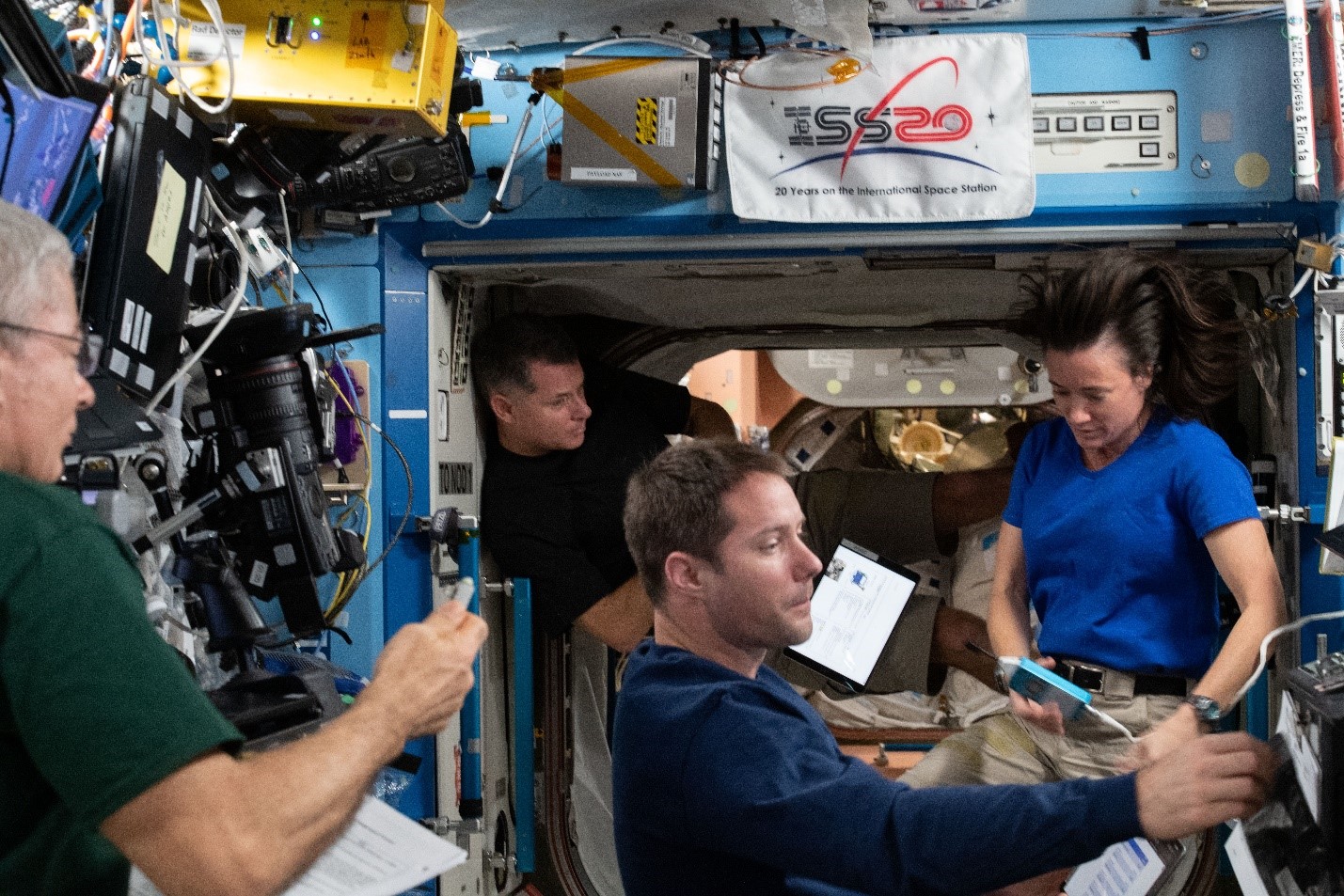 Astronauts Shane Kimbrough, Megan McArthur, Thomas Pesquet and Mark Vande Hei