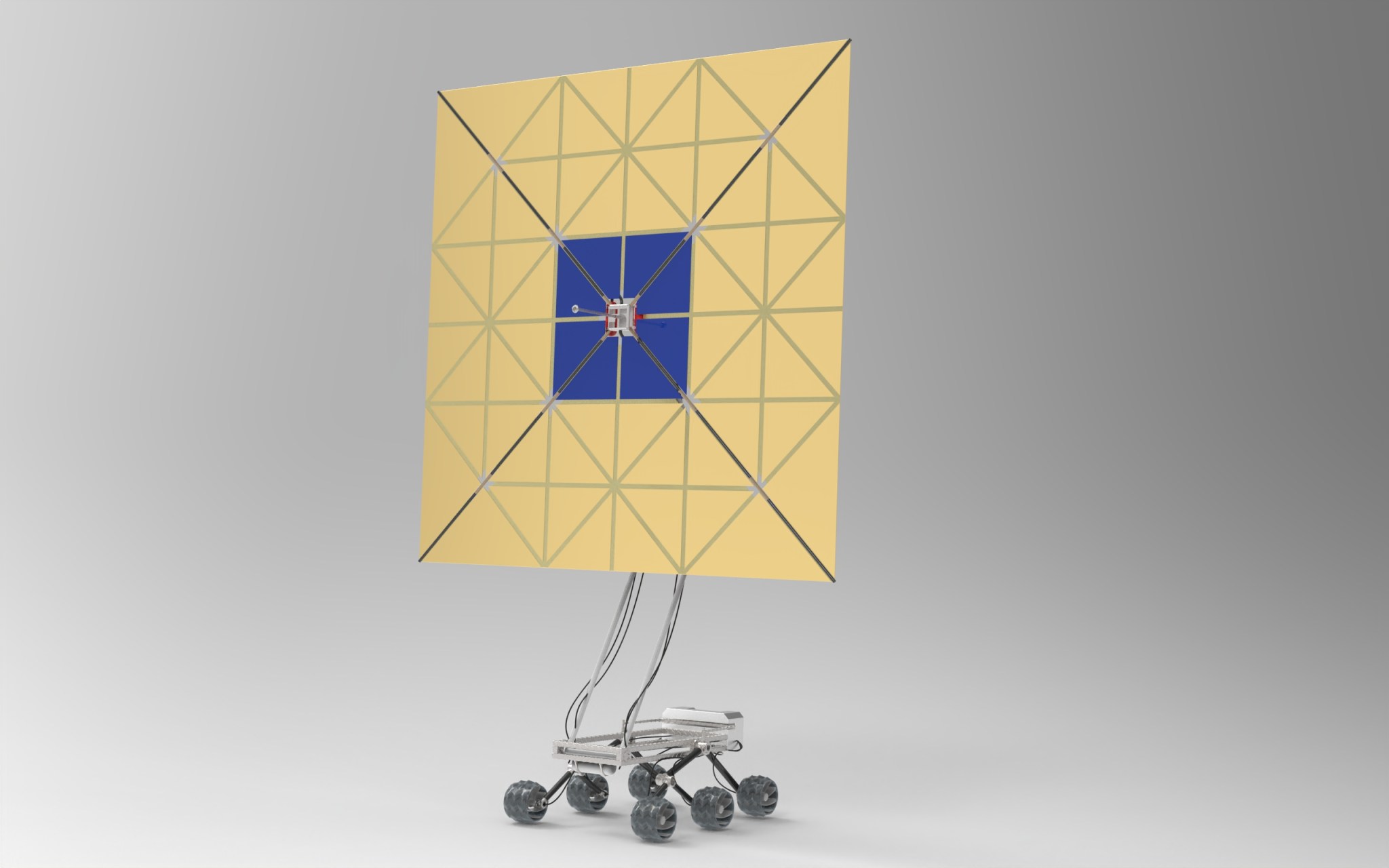 Render of the fully deployed ORIGAS heliostat