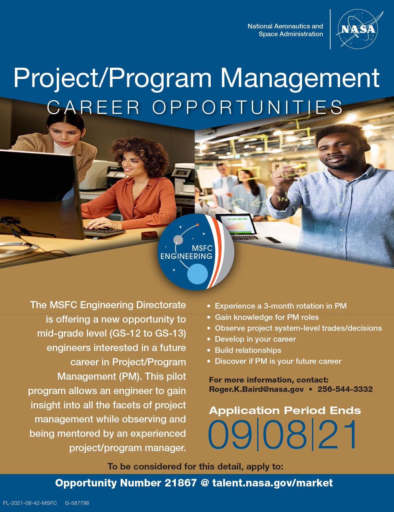 Project/Program Management Career Opportunities flier.