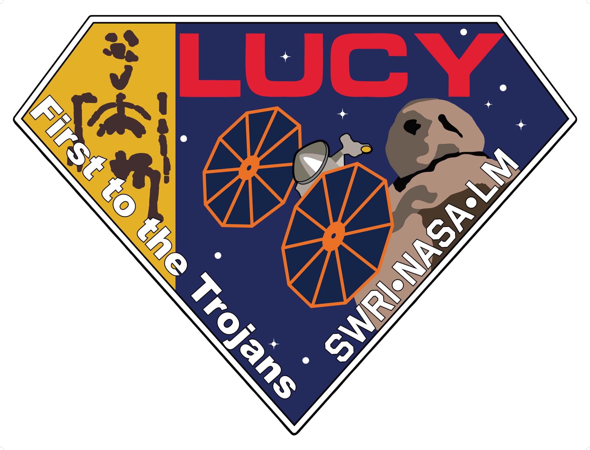 The logo for NASA's Lucy mission, scheduled to launch Oct. 16, 2021.