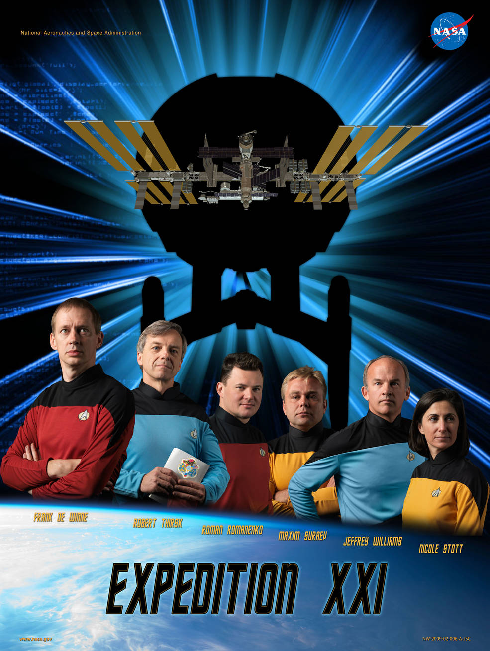 star trek first episode 20 exp 21 crew sfa poster