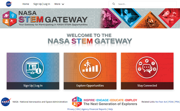 A preview of the new STEM Gateway site.
