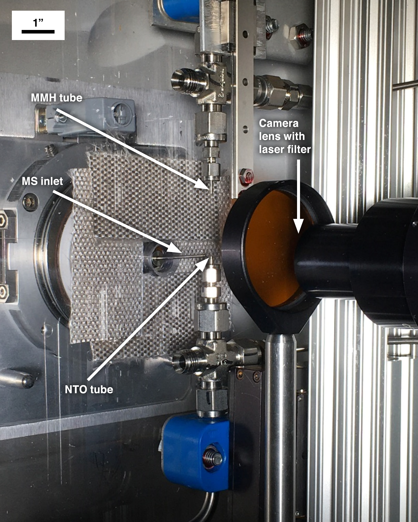 MMH/NTO drop-on-drop experimental configuration.