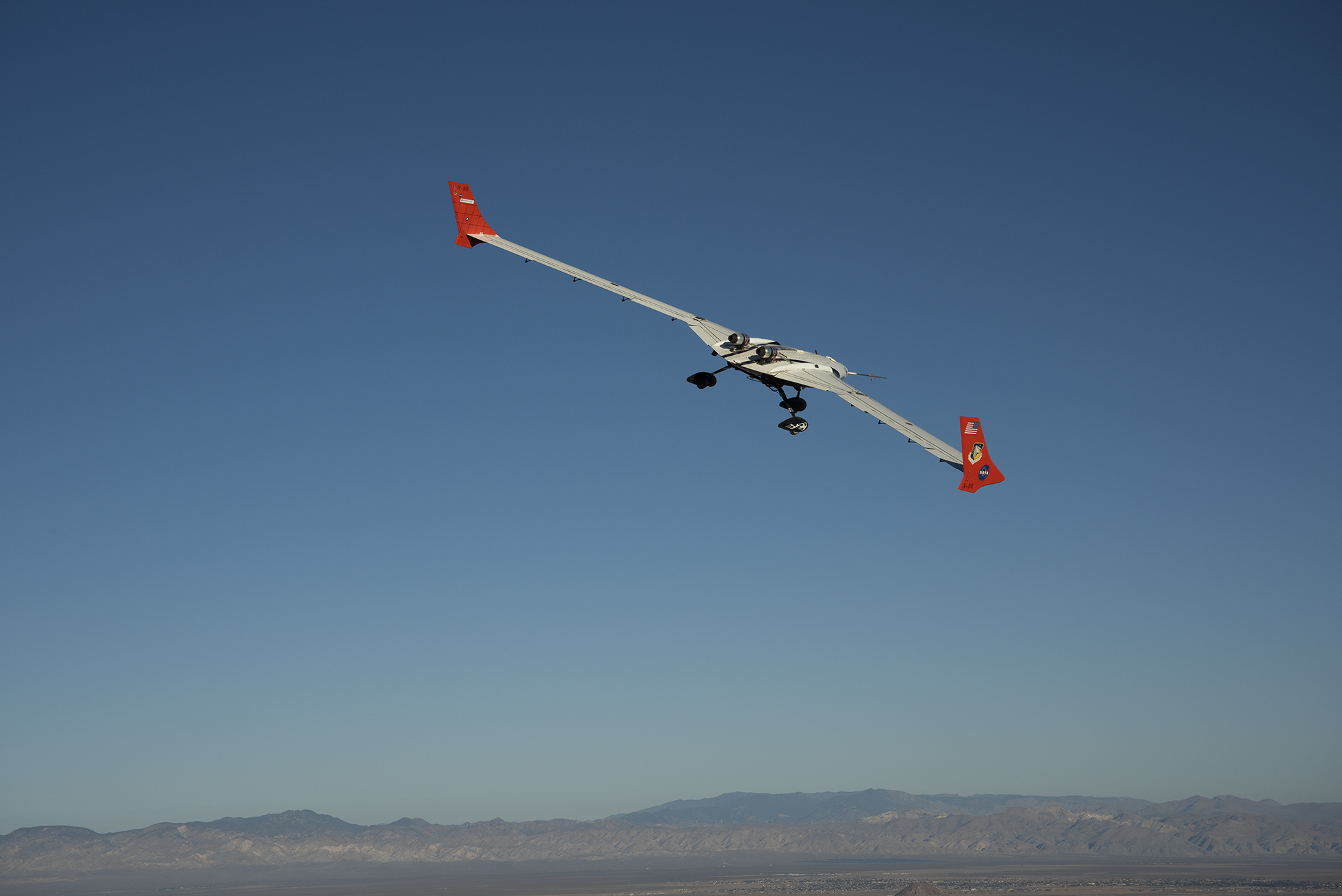 The X-56A flies a mission Oct. 18, 2018.