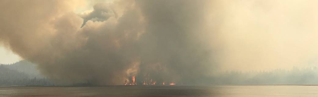 Large smoke clouds