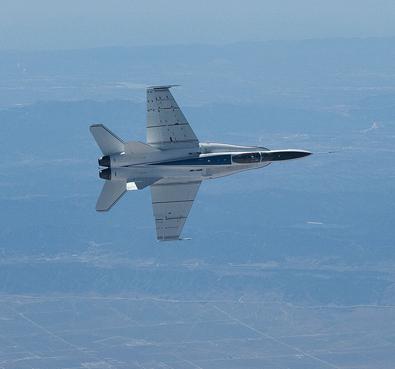 F-15B performing flight test with Aeroelastic Test Wing 2 test fixture. 