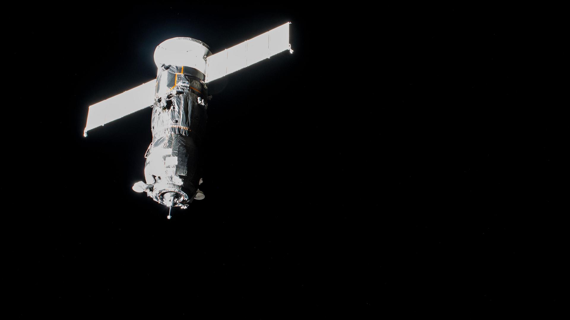 Russia's ISS Progress 78 resupply ship approaches the International Space Station for a docking to the Poisk module on July 2, 2021, two days after lifting off from the Baikonur Cosmodrome in Kazakhstan.