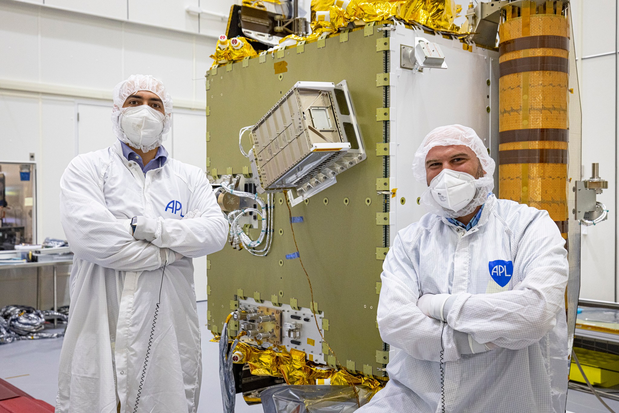 DART spacecraft and the fully installed box containing LICIACube