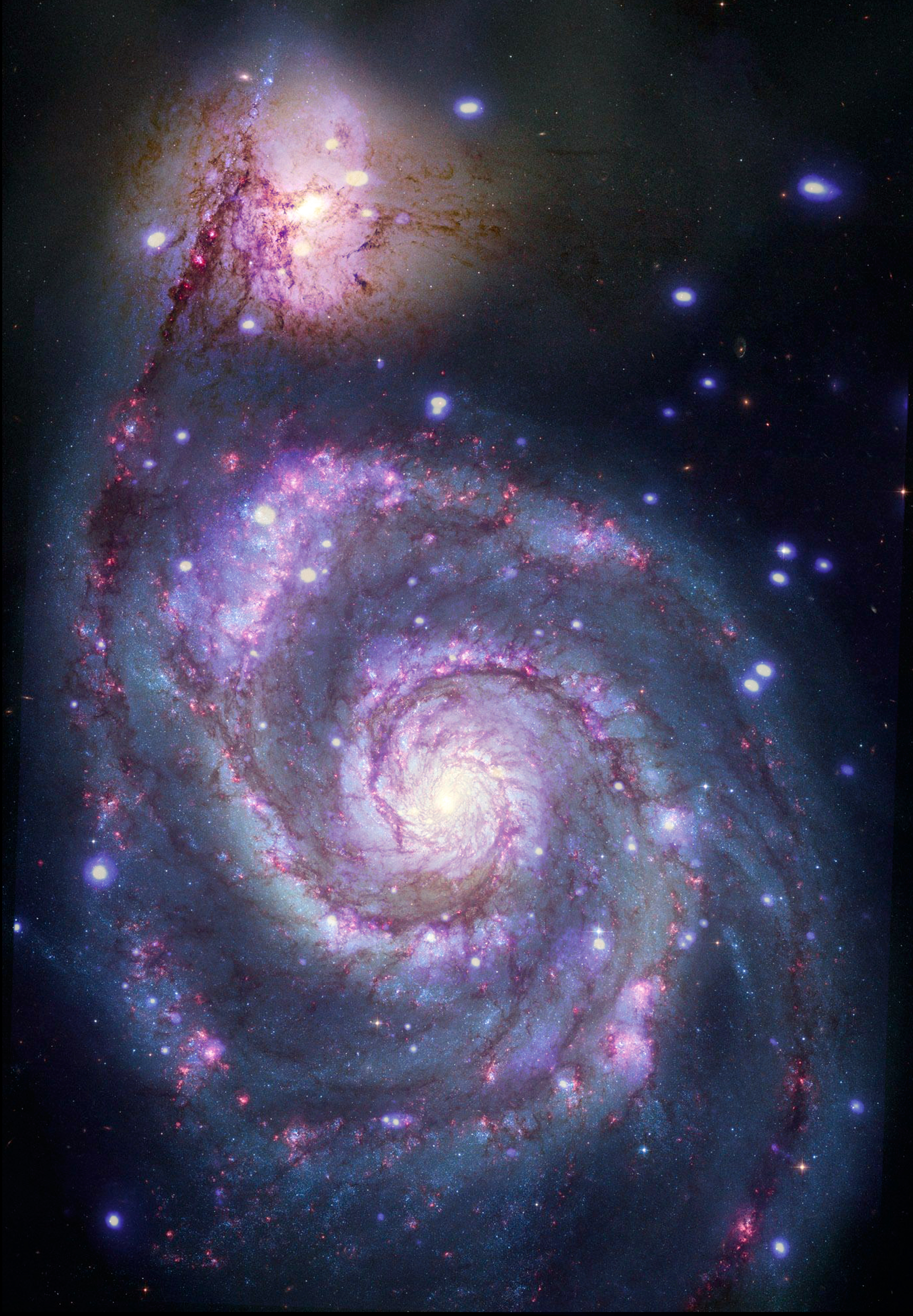 A composite image of M51 galaxy.