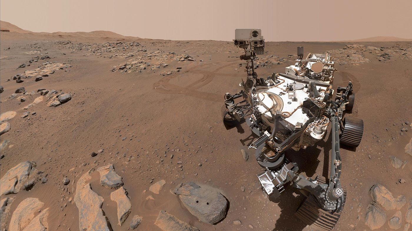 Using its WATSON camera, NASA’s Perseverance Mars rover took this selfie over a rock nicknamed “Rochette,” on Sept.10, 2021, the 198th Martian day, or sol, of the mission.