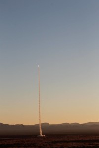 A rocket taking off