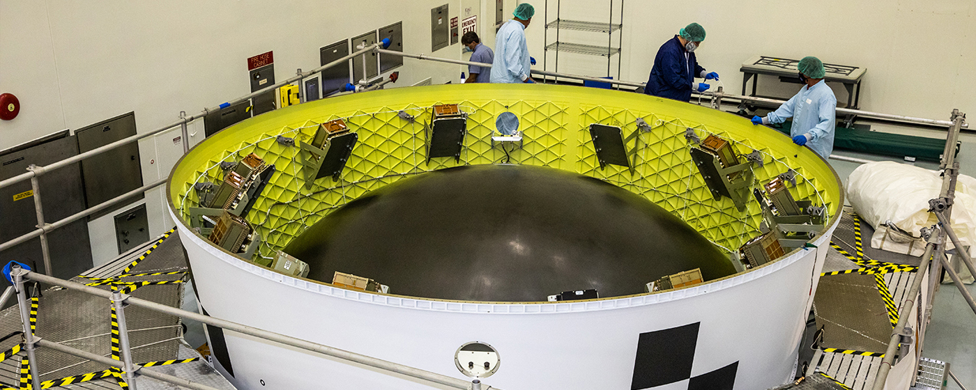 All Artemis I Secondary Payloads Installed in Rocket’s Orion Stage Adapter
