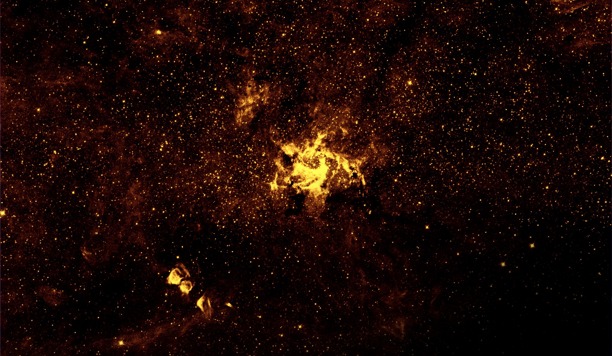 Heated gas swirls around the region of the Milky Way galaxy’s supermassive black hole, illuminated in near-infrared light captured by NASA’s Hubble Space Telescope.